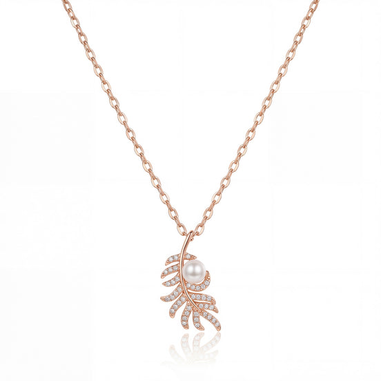 Pearl Leaf Grace Necklace