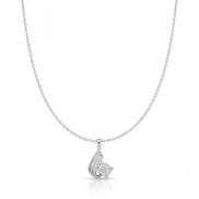 Emerald Cut Diamond Wave Necklace
