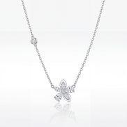 Diamond Blossom Station Necklace