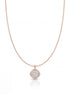 Cushion Halo Solitaire Necklace
