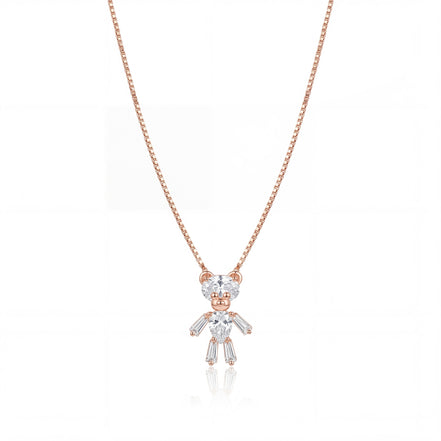 Teddy Charm Sparkle Necklace