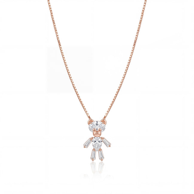 Teddy Charm Sparkle Necklace