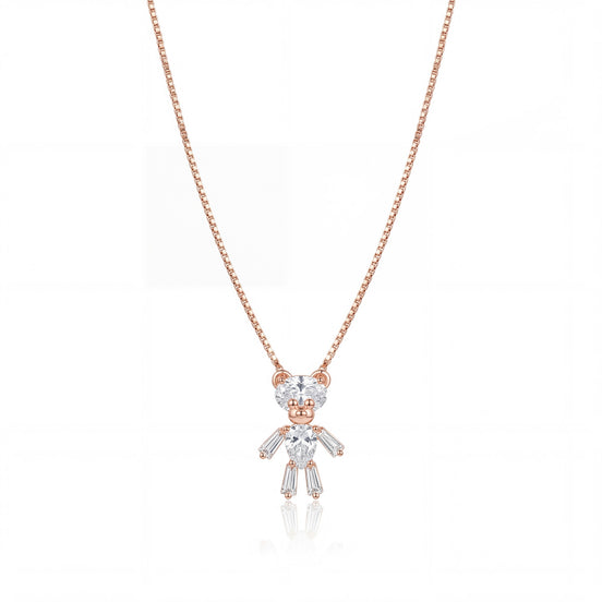 Teddy Charm Sparkle Necklace