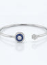 Sapphire Halo Open Bracelet