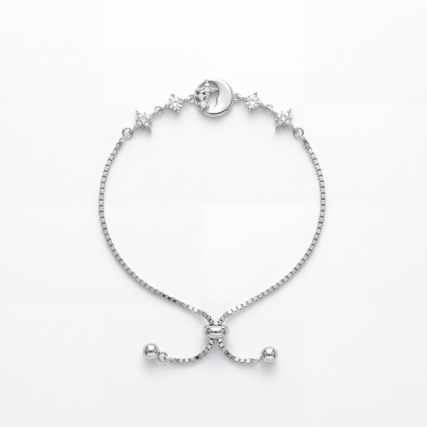 Celestial Moon & Star Slider Bracelet