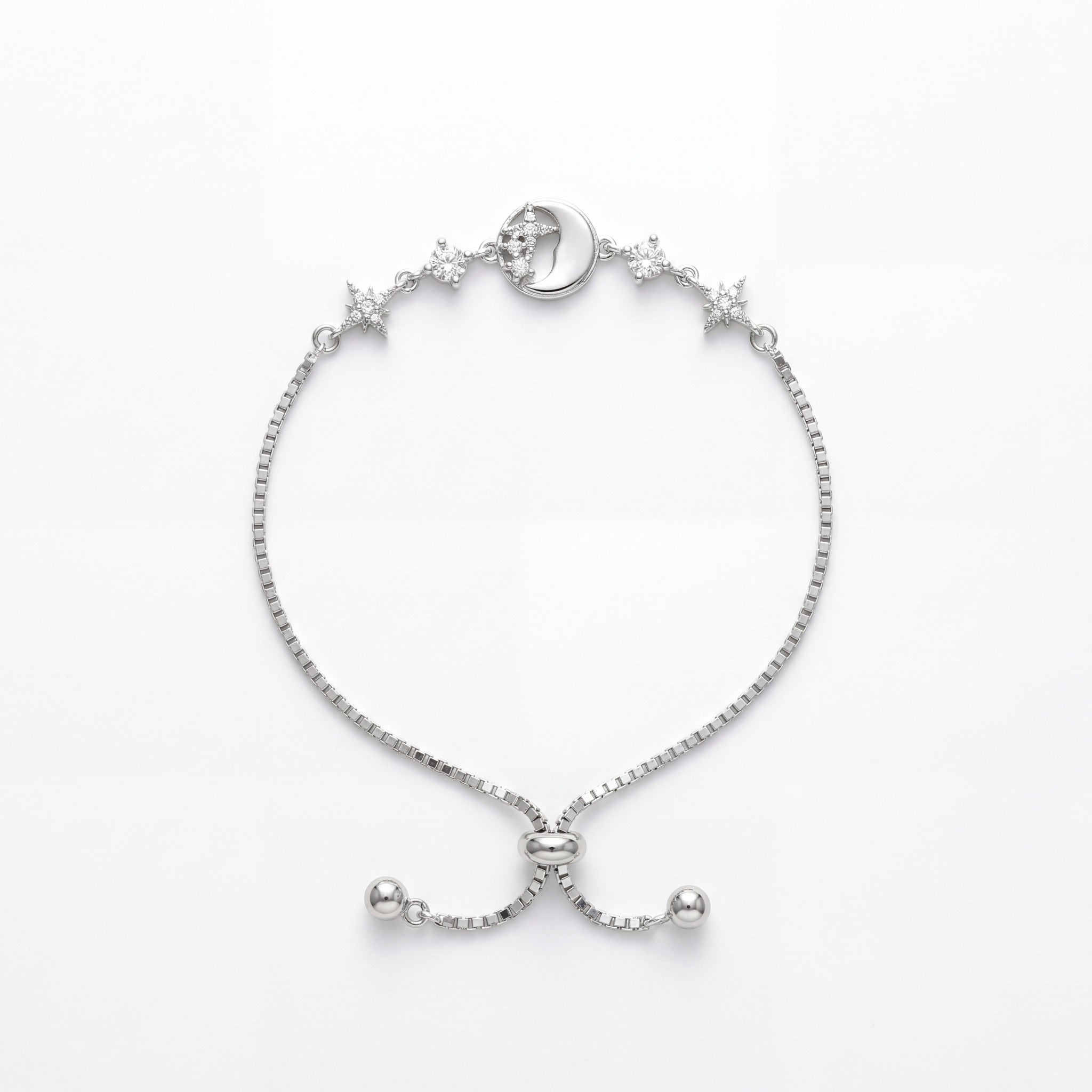 Celestial Moon & Star Slider Bracelet