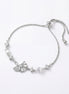 Butterfly Pearl Charm Slider Bracelet