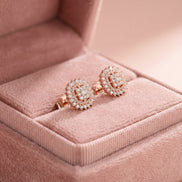 Rose Radiance Halo Studs