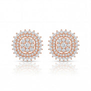 Rose Radiance Halo Studs