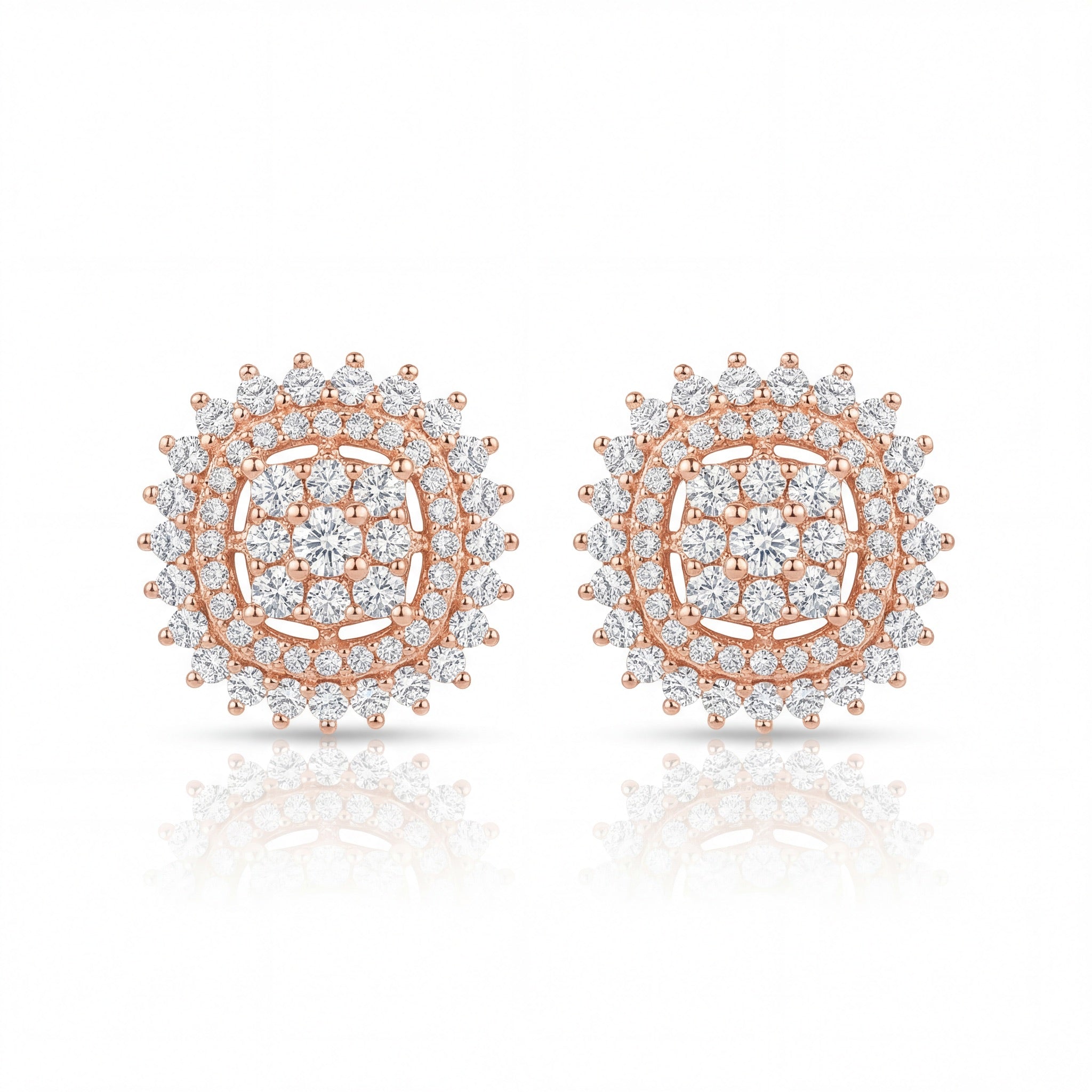 Rose Radiance Halo Studs