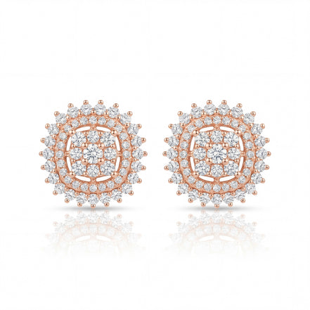Rose Radiance Halo Studs