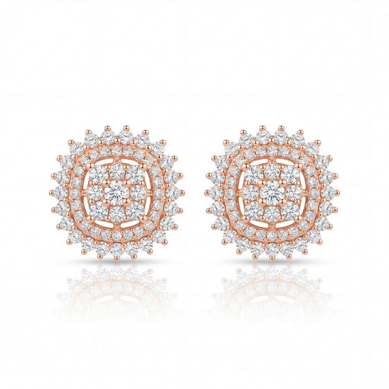 Rose Radiance Halo Studs