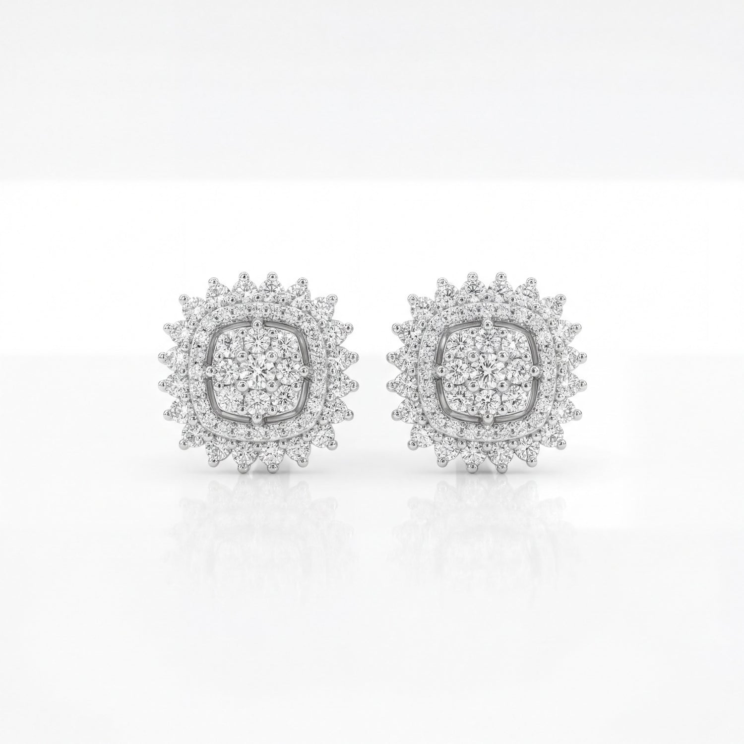 Imperial Cushion Diamond Studs
