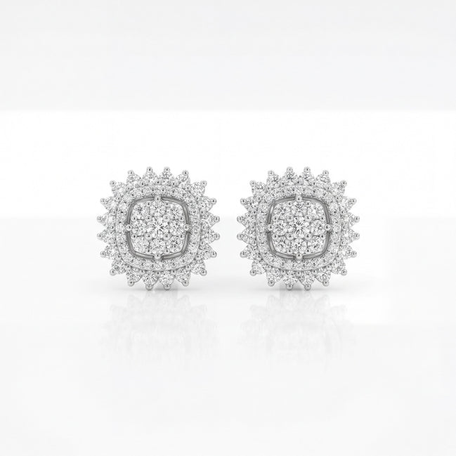 Imperial Cushion Diamond Studs