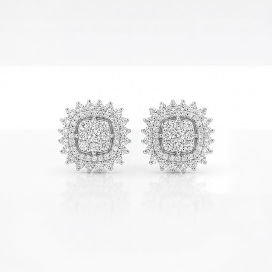Imperial Cushion Diamond Studs
