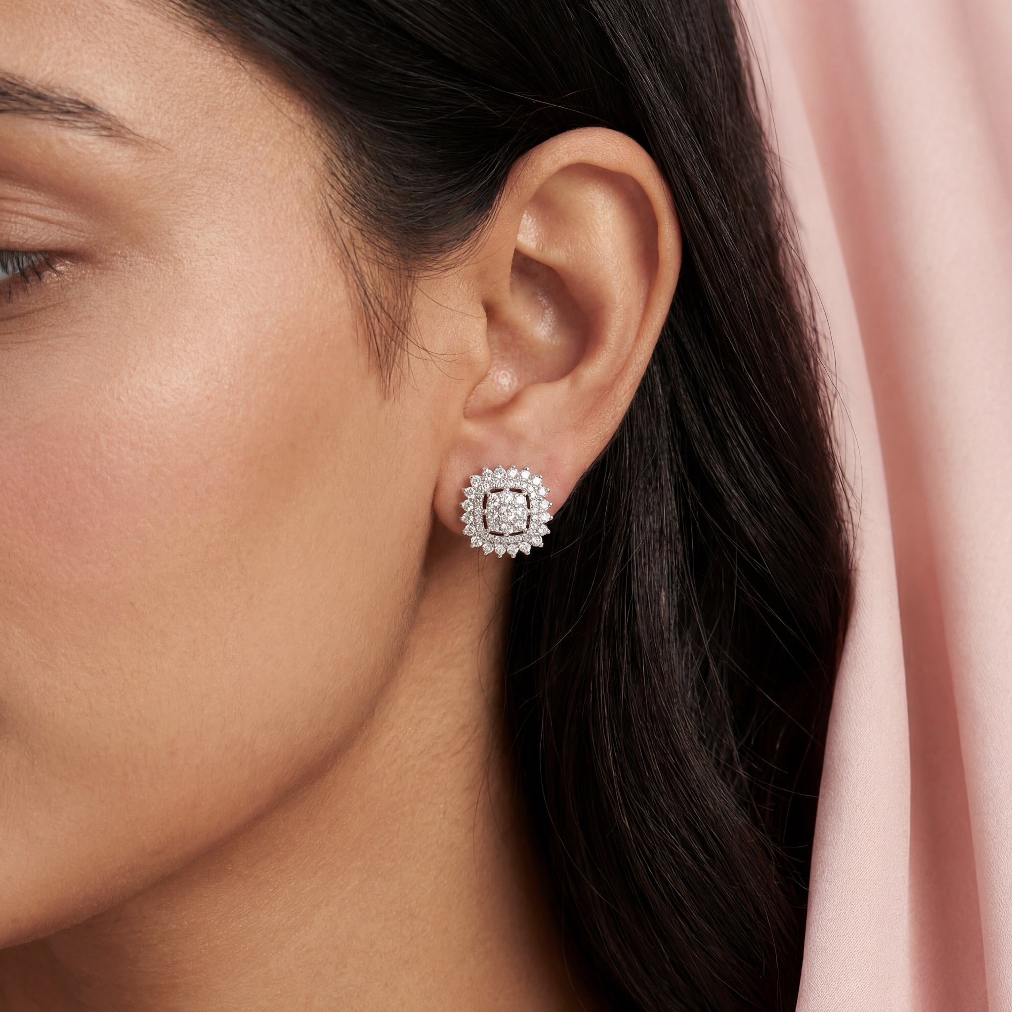 Imperial Cushion Diamond Studs
