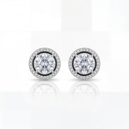 Celestial Solitaire Halo Studs