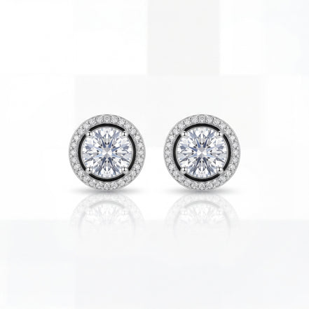 Celestial Solitaire Halo Studs