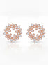 Rose Blossom Diamond Circle Studs