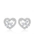 Crystal Heart Petal Studs