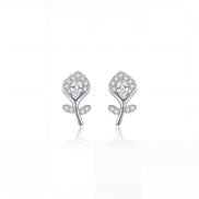 Elegant Bloom Diamond Studs