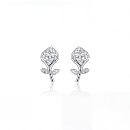 Elegant Bloom Diamond Studs