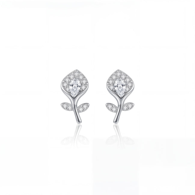 Elegant Bloom Diamond Studs