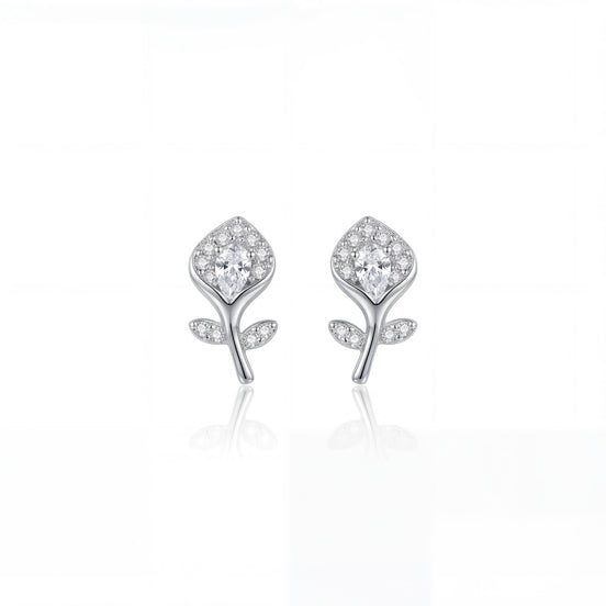 Elegant Bloom Diamond Studs