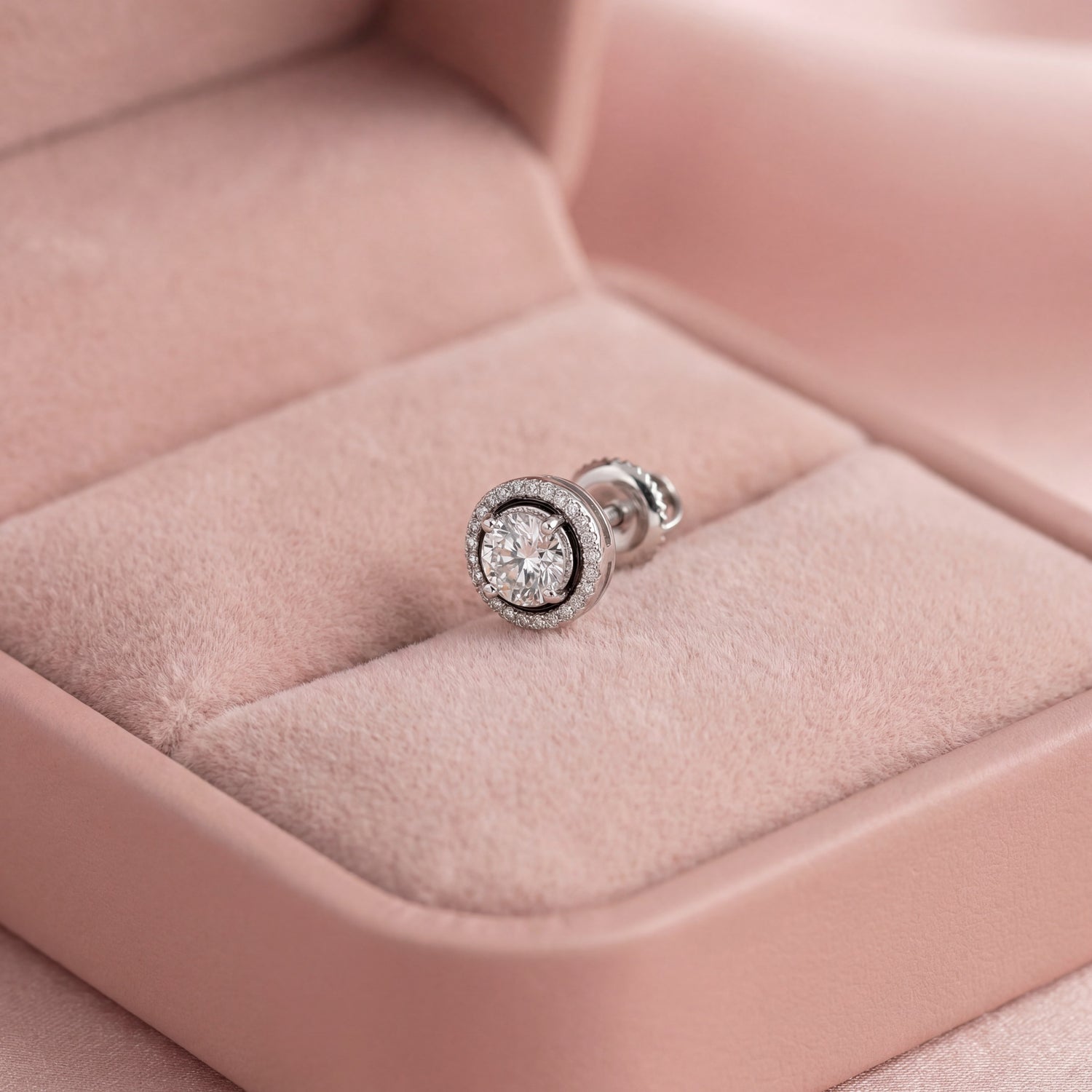 Celestial Solitaire Halo Studs