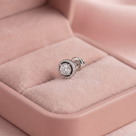 Celestial Solitaire Halo Studs
