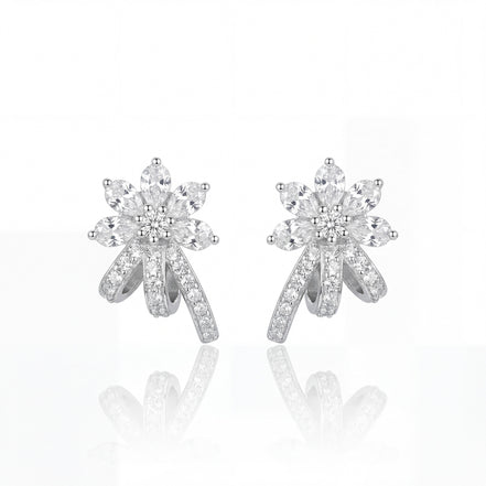 Rose Heart Trinity Studs