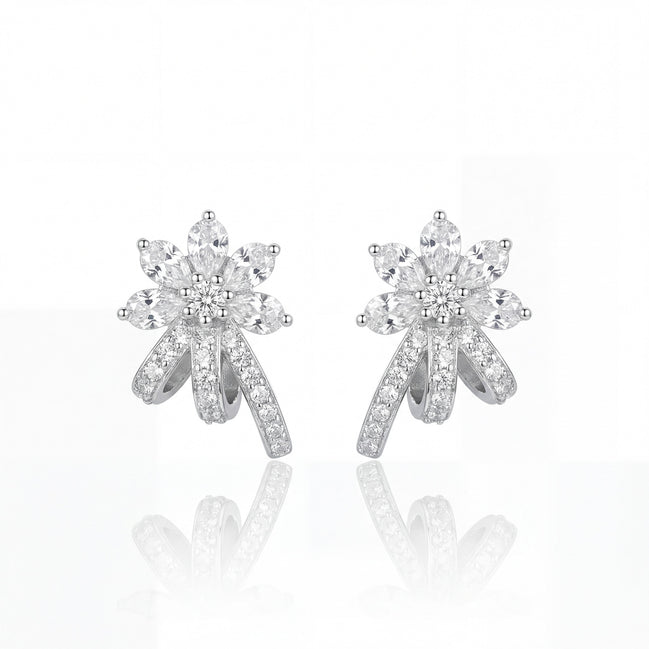Rose Heart Trinity Studs