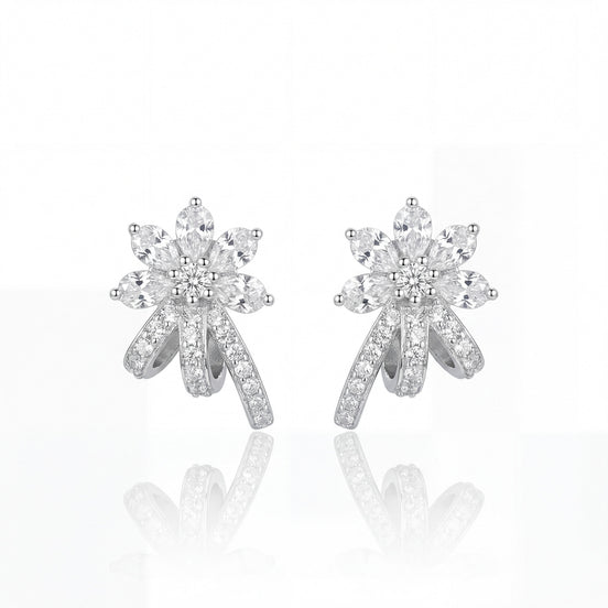 Rose Heart Trinity Studs