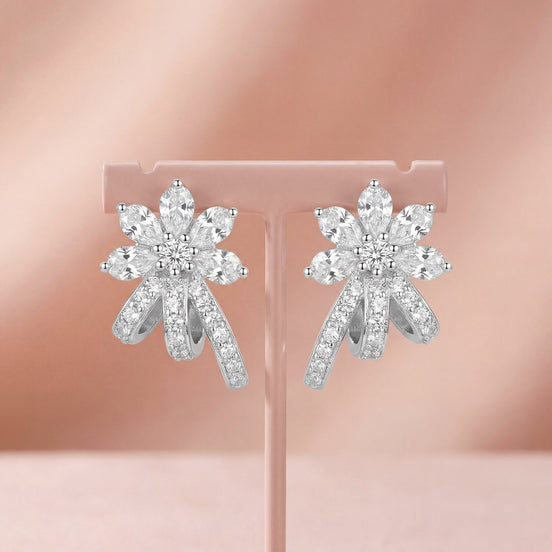 Rose Heart Trinity Studs