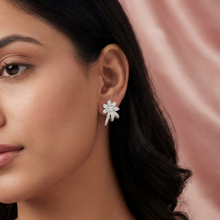Rose Heart Trinity Studs