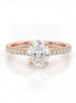 Oval Pavé Solitaire Ring