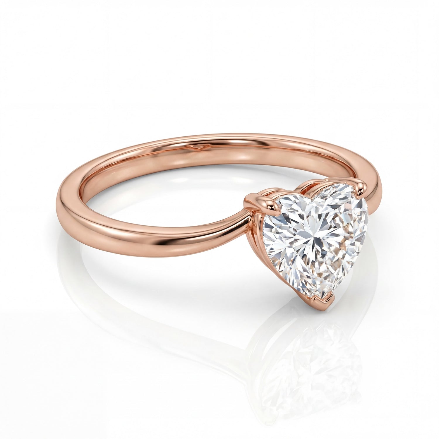 Heart Radiance Solitaire Ring