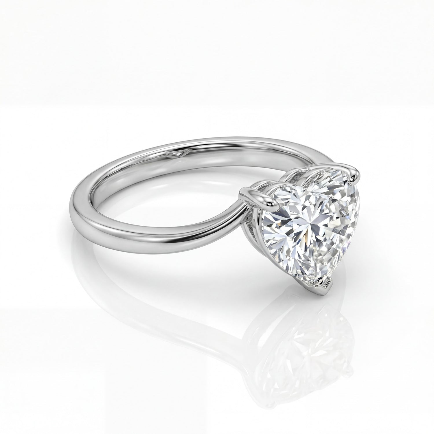 Heart Classic Solitaire Ring