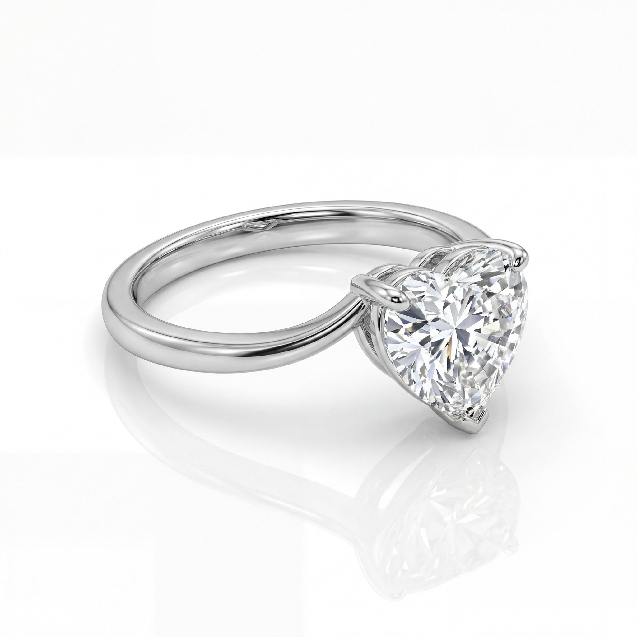 Heart Classic Solitaire Ring