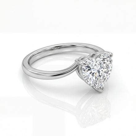 Heart Classic Solitaire Ring
