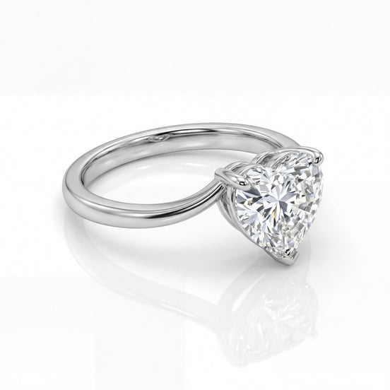 Heart Classic Solitaire Ring