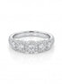 Five Halo Diamond Band Ring