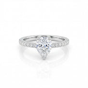 Aurora Pear Solitaire Ring