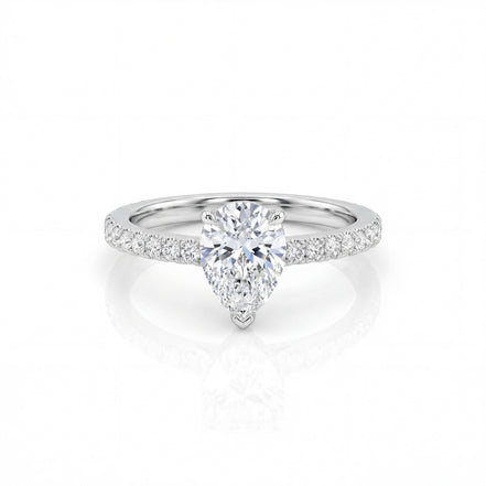 Aurora Pear Solitaire Ring