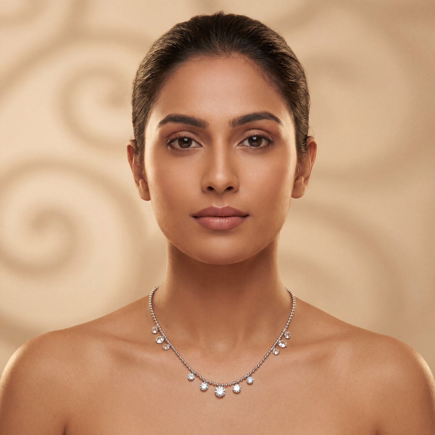 Diamond Drop Charm Necklace