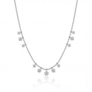 Diamond Drop Charm Necklace