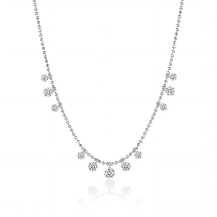Diamond Drop Charm Necklace