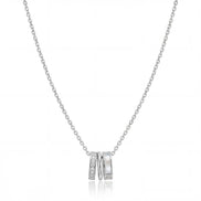 Interlocking Trio Ring Necklace