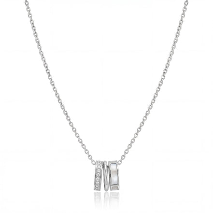Interlocking Trio Ring Necklace