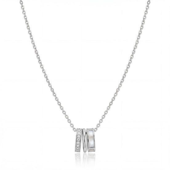Interlocking Trio Ring Necklace